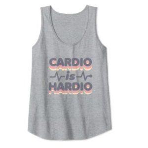 🦋"Cardio is Hardio" Grey Active Tank